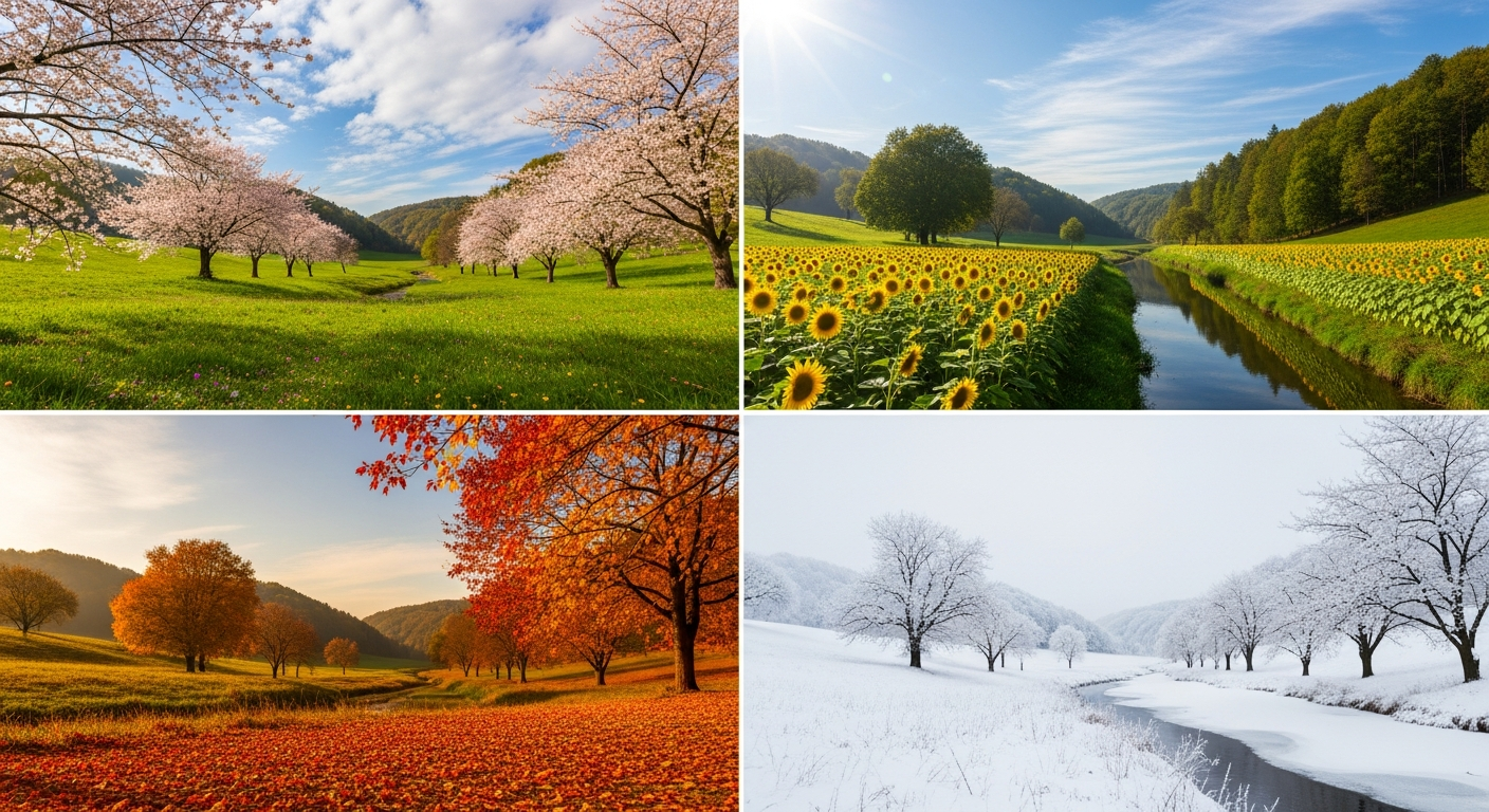 Before and after AI season change with Seedream 5.0
