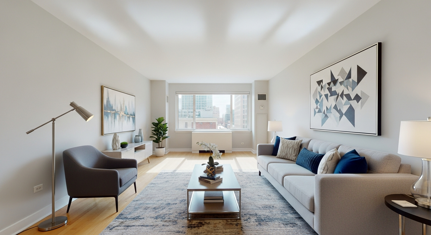 Before and after AI virtual staging with Seedream 5.0