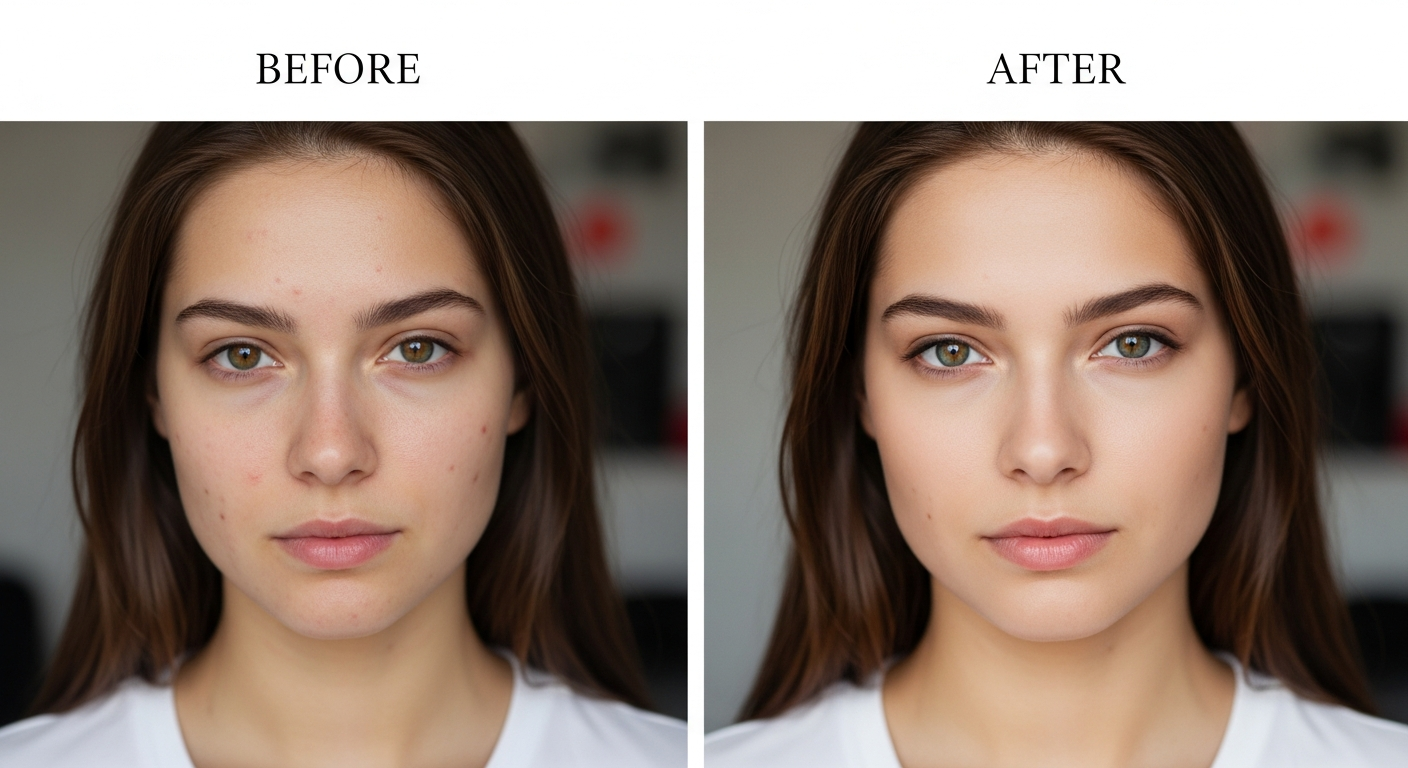 Before and after AI photo edit with Seedream 5.0